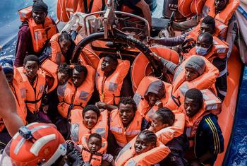 Migrants are rescued off the coast of Libya by the non-governmental organization SOS Méditerranée. (file)