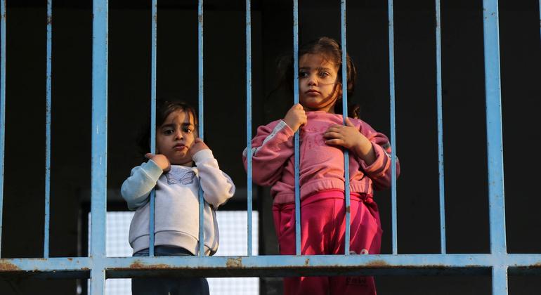 Deux petites filles à Gaza.