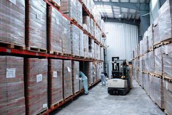 A humanitarian relief supplies storage facility in the northern city of  Cap Haitien.