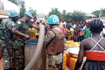 The Tanzania Peacekeeping Force, TANBAT 6 serving under the UN peacekeeping mission in the Central African Republic (MINUSCA) provides clean water to communities in Berberati in Mambéré-Kadéï region.