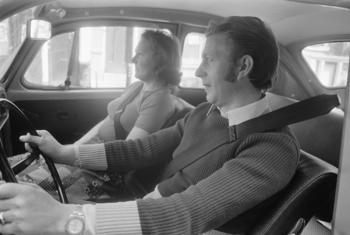 The mandatory wearing of safety-belts in cars was first introduced in Europe in the 1970s. 