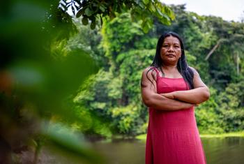 Francisca Arara, the head of Acre’s Indigenous Peoples Secretariat, says Indigenous groups are providing a “service to the world” by countering deforestation, seen as crucial to limiting climate change.