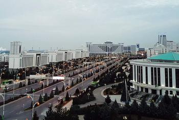 Ashgabat city center, Turkmenistan. 