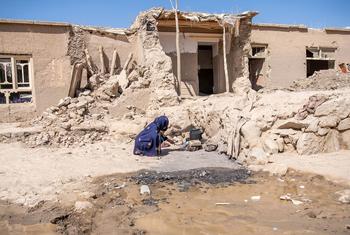 A house severely damaged by floods in eastern Afghanistan. (file photo)