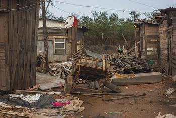 An area of Porto Alegre in southern Brazil, once home to refugee families, that was devastated by unprecedented floods in May 2024.