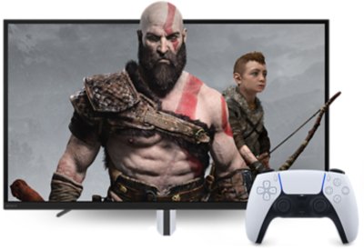 God of War 2018 على شاشة InZone و Dualsense