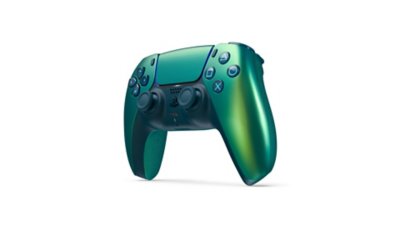 Teal DualSense controller side view