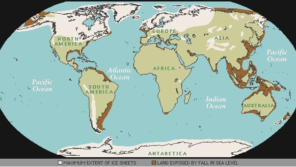 Map Of World Ice Age - United States Map