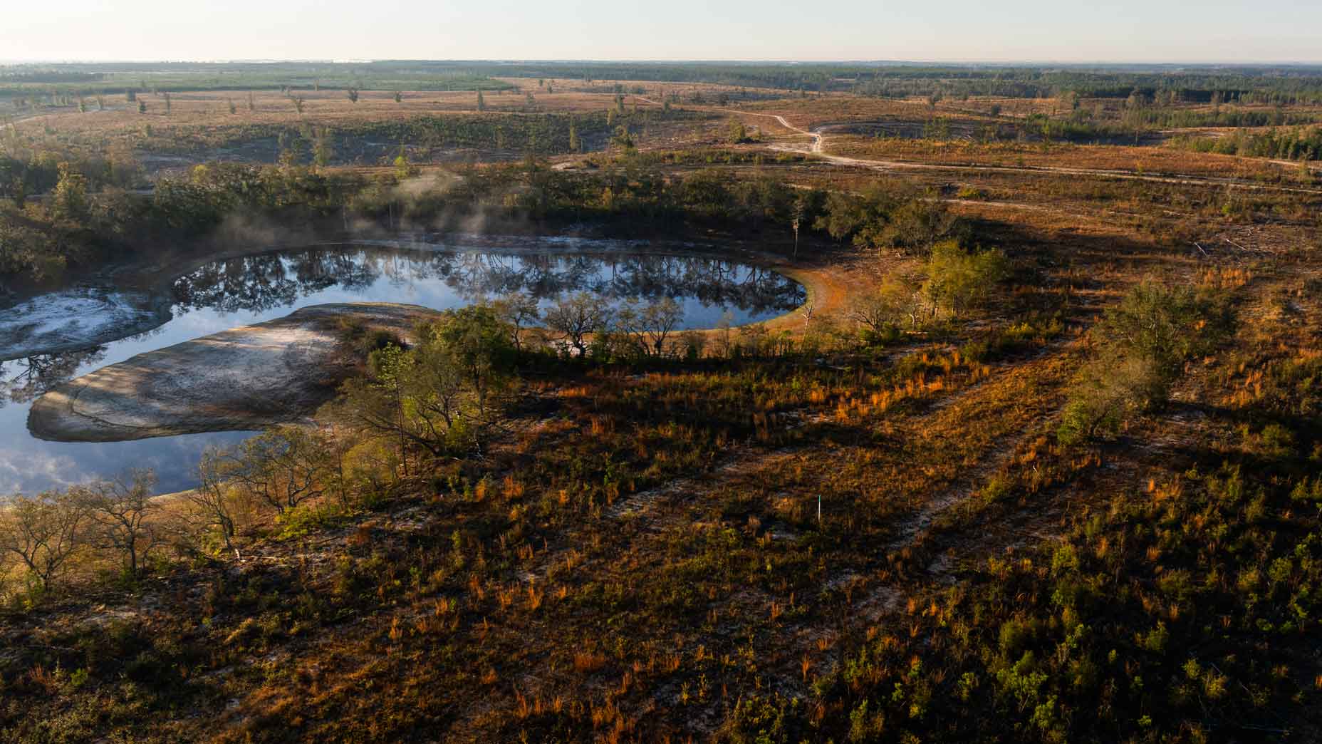 The sandy site in Florida where Old Shores will be built.