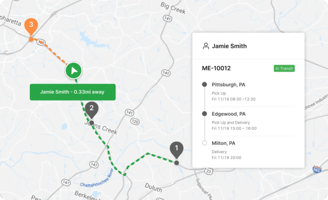 dispatch board tracking deliveries in realtime