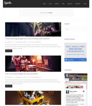 Spirits Responsive Blogger Templates