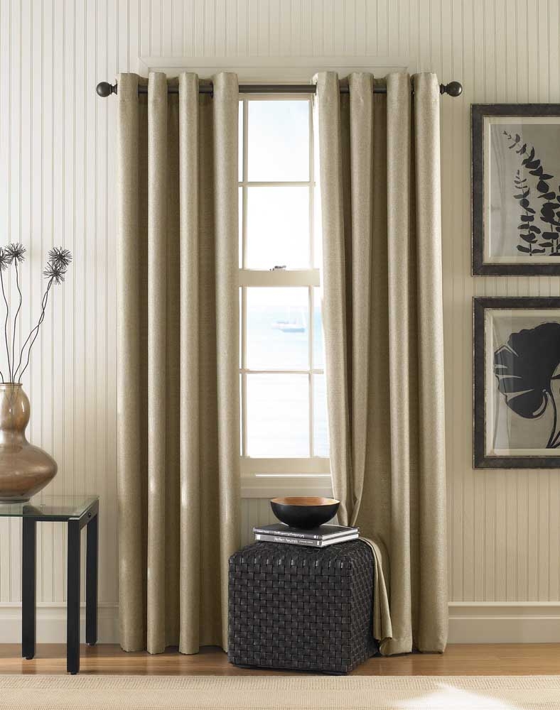 Monterey Textured Lined Grommet Drapery Curtainworks Within Textured Linen Curtains (View 4 of 15)