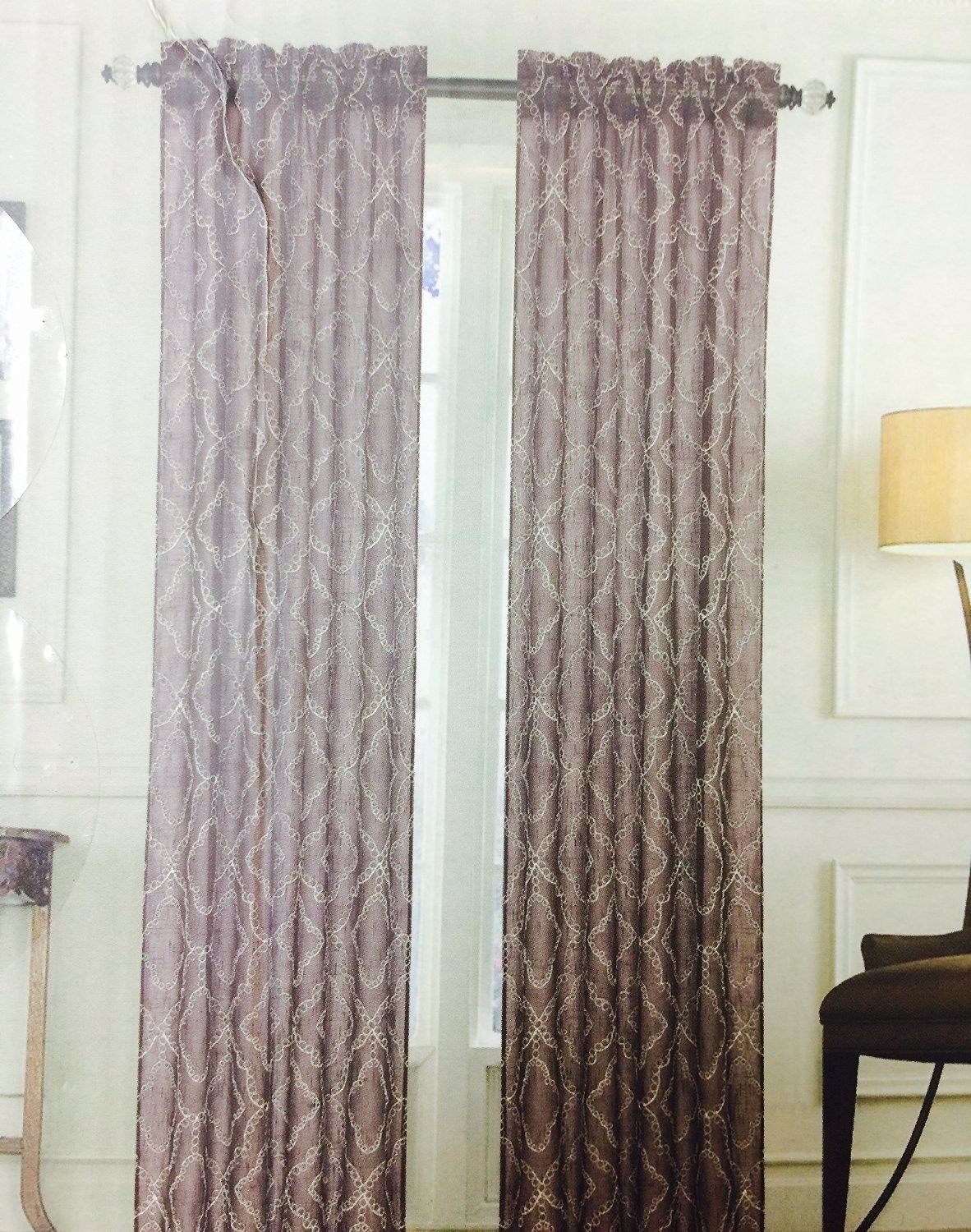 Set Of 2 Window Panel Curtains Natural Textured Linen Embroidered With Regard To Textured Linen Curtains (View 11 of 15)