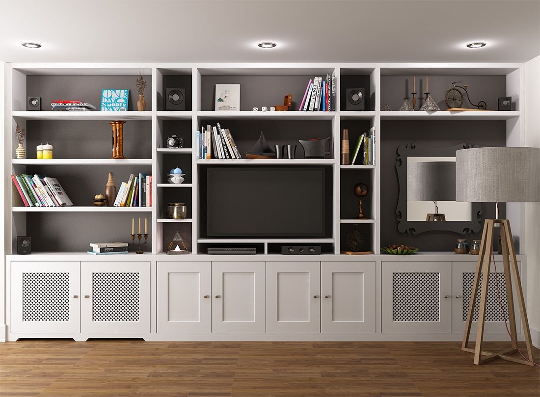 I Like The Middle Section Of This Unit With The Cupboards Below Inside Fitted Cabinets Living Room (View 3 of 15)