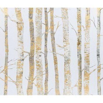 24" X 26" Cream & Gold Birch Trees Canvas From Hobb With Regard To Canvas Wall Art At Hobby Lobby (View 20 of 20)