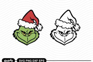 Grinch Face SVG Cut File