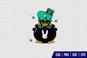 Bad Bunny St Patricks Day Pot Of Gold SVG