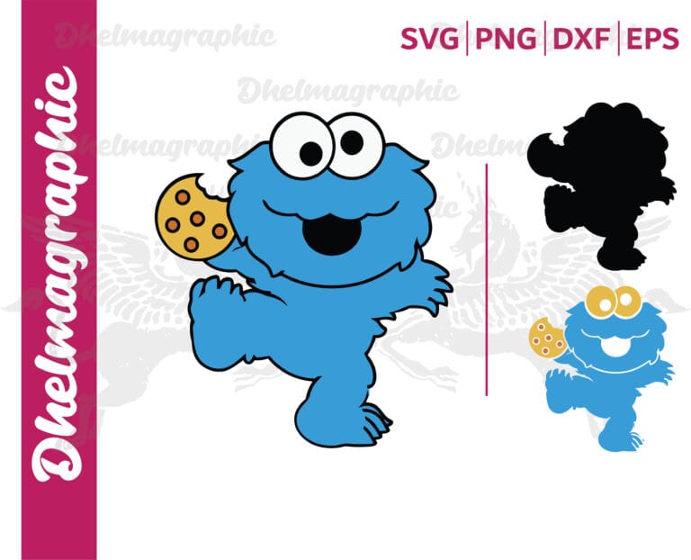 Baby Cookie Monster SVG - Gravectory