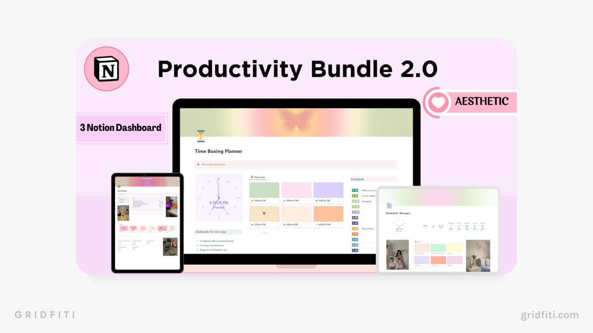 Aesthetic Productivity Notion Template