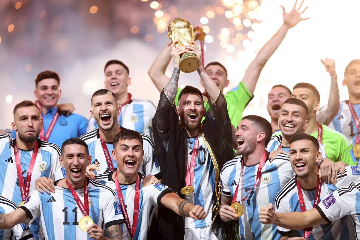 Messi World Cup Trophy Wallpaper  TubeWP