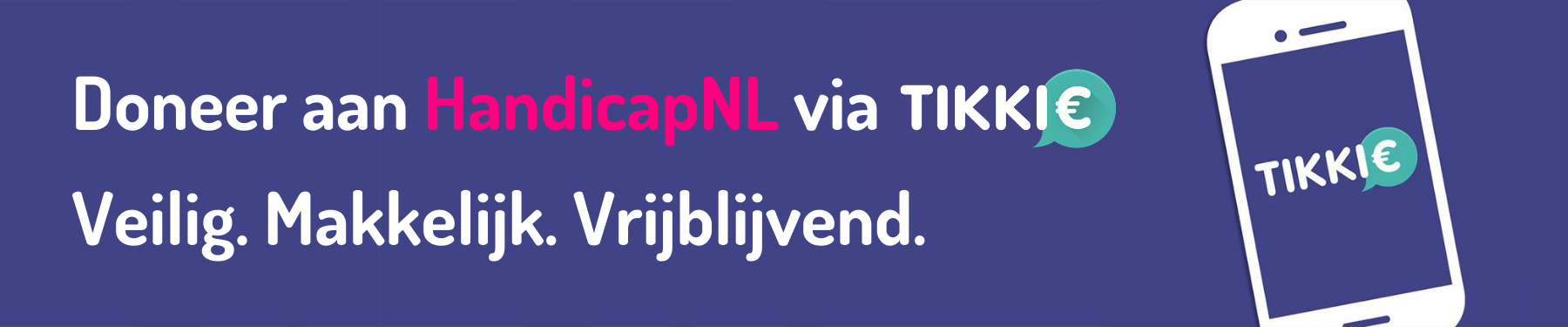 Doneer aan HandicapNL via Tikkie