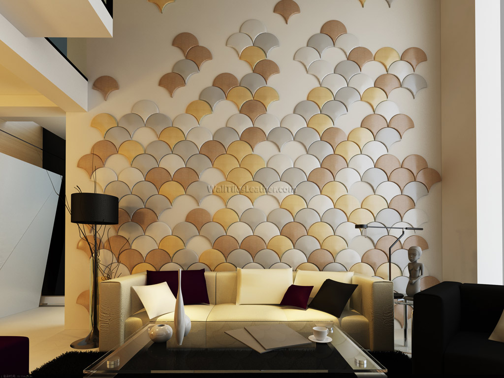 wall tiles designs living room photo - 2