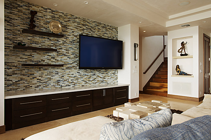 wall tiles designs living room photo - 5