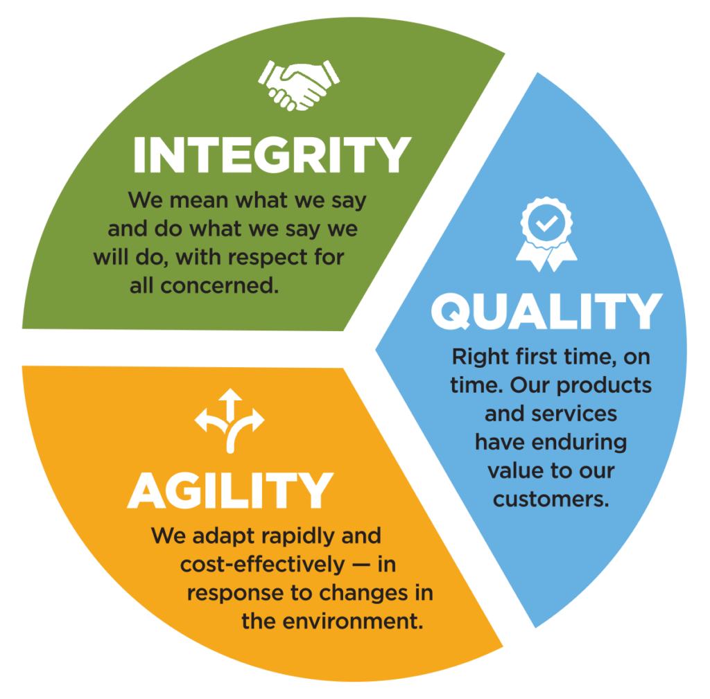 Corporate values diagram - Hayward Tyler