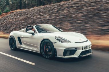 White Porsche 718 Spyder