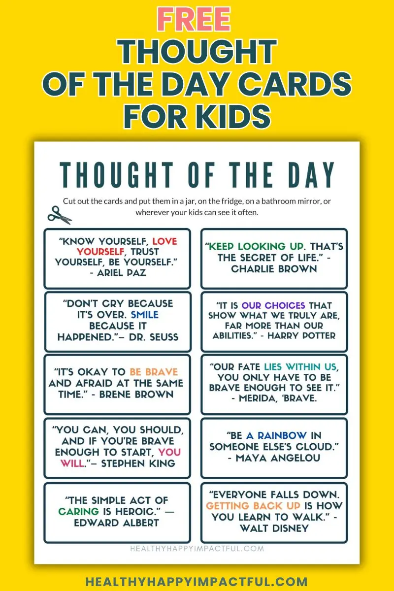 thought of the day quotes kids