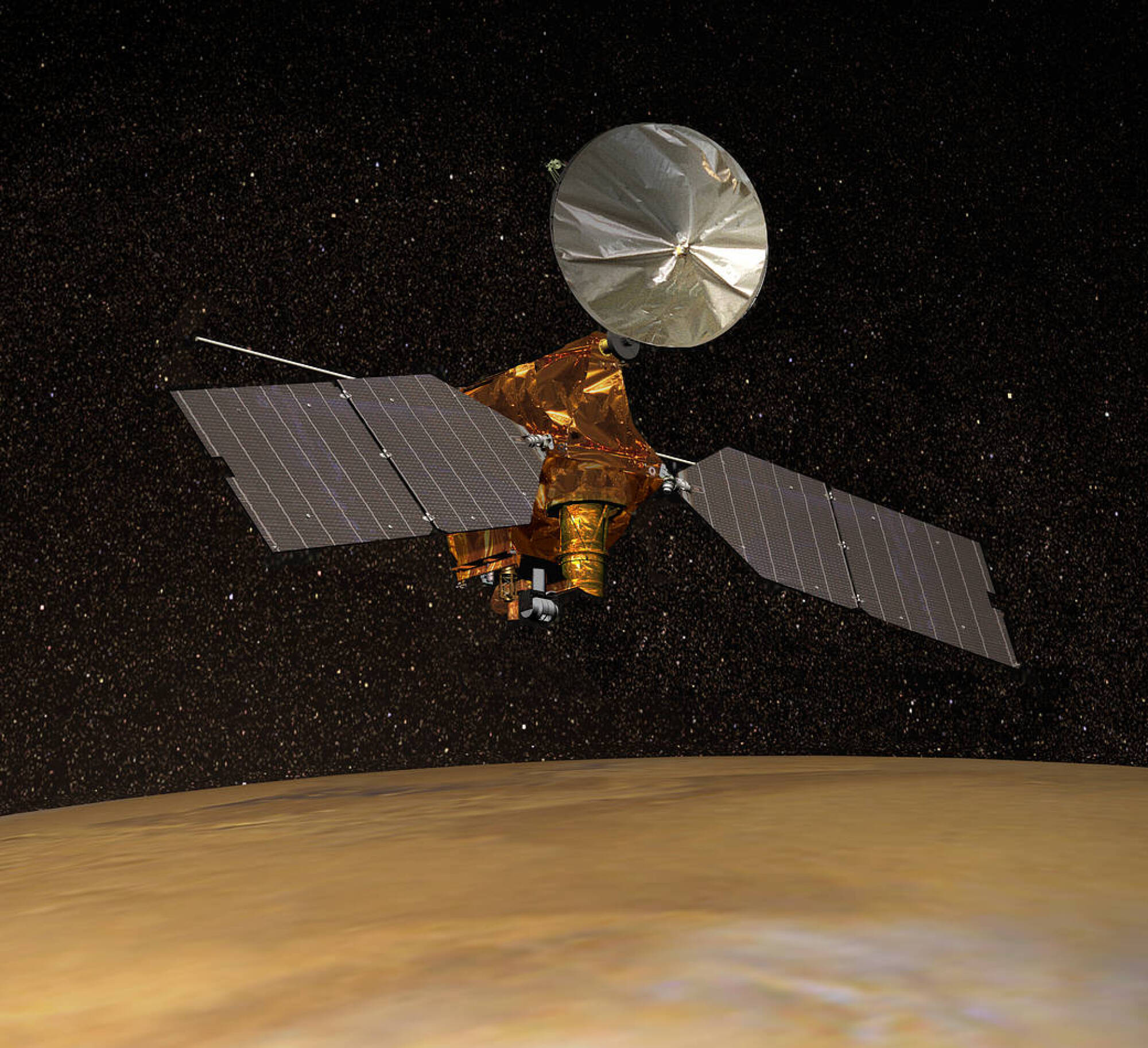 the Mars Reconnaissance Orbiter (artist's conception)