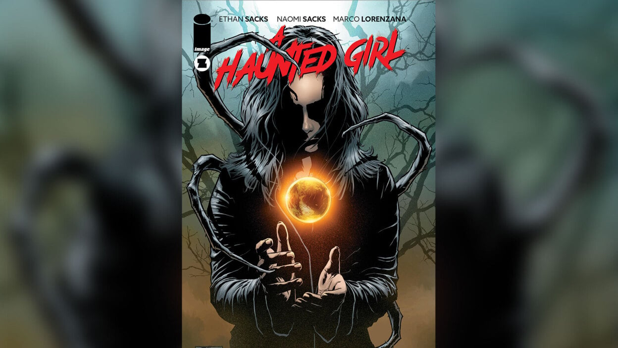 Cover of the first issue of the comic miniseries "A Haunted Girl."