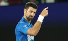 Novak Djokovic of Serbia celebrates