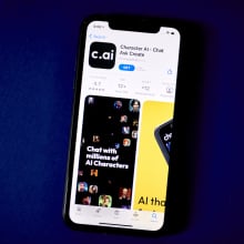 The Character.AI app as seen in an app store.