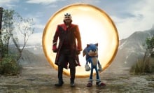 Jim Carrey as Ivo Robotnik and Sonic (Ben Schwartz) in 'Sonic the Hedgehog 3'