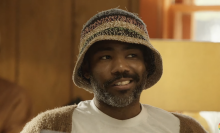 Donald Glover in a knit hat