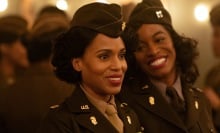 Kerry Washington as Major Charity Adams and Milauna Jackson as Lt. Campbell in "The Six Triple Eight."