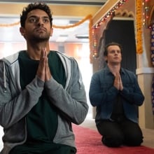 Karan Soni and Jonathan Groff in "A Nice Indian Boy."