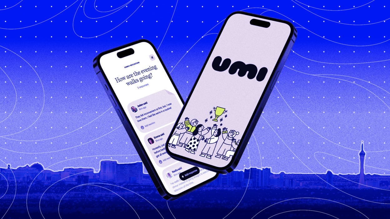 The Umi app as depicted on a cell phone. 