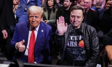 President-elect Donald Trump and Elon Musk pose for a photo during the UFC 309 event at Madison Square Garden on November 16, 2024 in New York City.