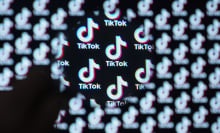 Tiktok logo is seen through a magnifier in Ankara, Turkiye on January 14, 2024.