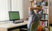 Man looking at screen