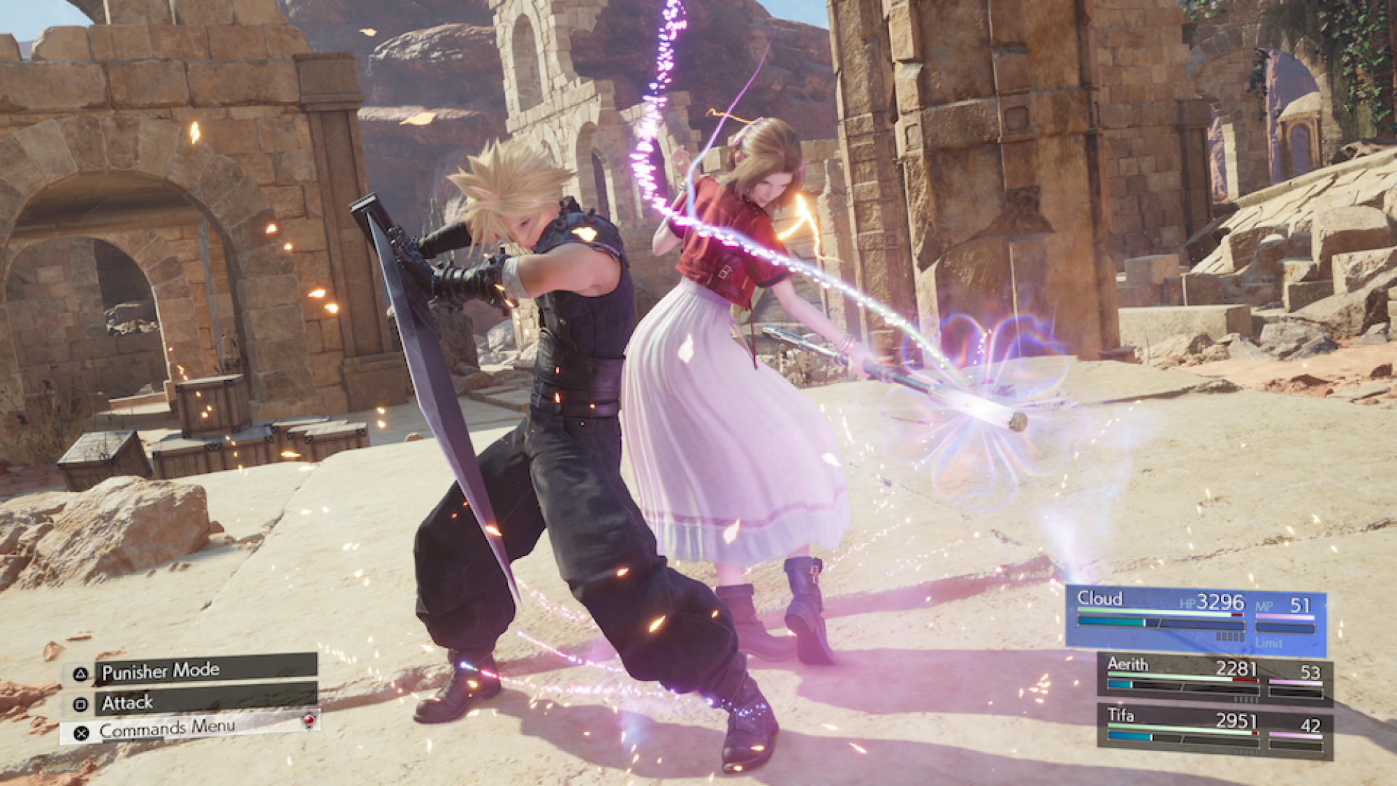 Cloud and Aerith combo move in Final Fantasy VII Rebirth