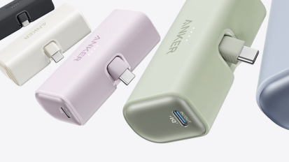 row of anker nano portable chargers in different colors