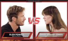 First We Feast's Hot Ones with Glen Powell and Daisy Edgar-Jones