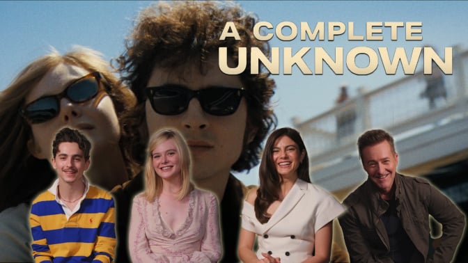 Cast of 'A Complete Unknown' Timothée Chalamet, Elle Fanning, Monica Barbaro and Ed Norton