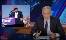 Jon Stewart presents a segment about Donald Trump.