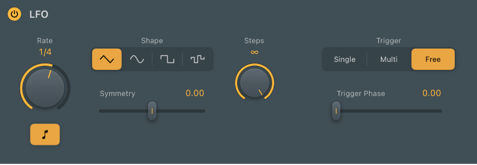 Figure. Paramètres Modulator LFO.