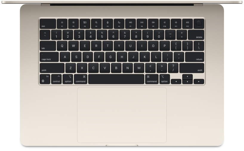 מבט מלמעלה על ה-MacBook Air.