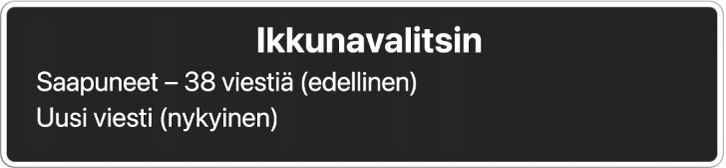 Ikkunavalitsimessa on kaksi avointa ikkunaa.